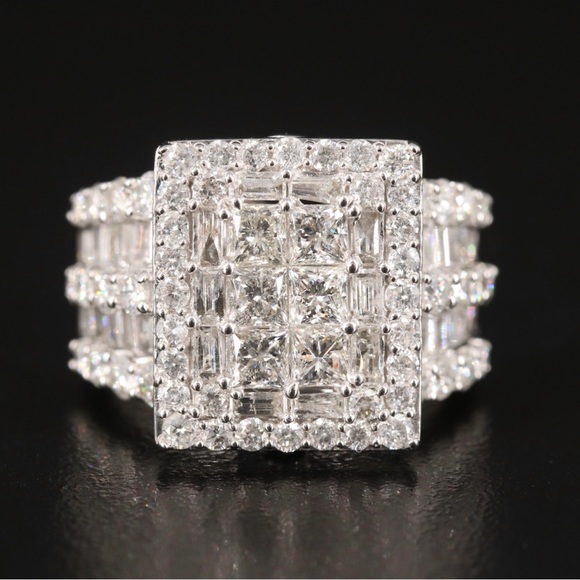 Jewelry - 4 carat Princess cut diamond ring! You can use this for engagement/wedding ring!